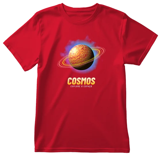 Camisa vermelha com estampa em halftone
